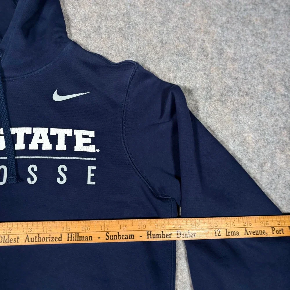 Nike Penn State Lacrosse Hoodie Mens M Navy Blue Club Fleece NCAA Sportswear
